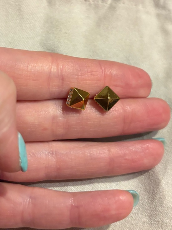 Francesca's Collections Jewelry - Pyramid Stud Gold Tone Earrings